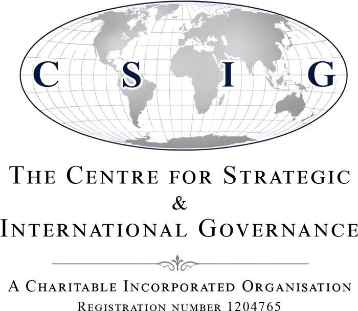 The Centre for Strategic and International Governance — a Charitable Incorporated Organisation, registration number 1204765